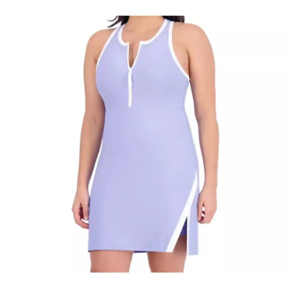 NWT Sage Collective Athletic Sleeveless Romper Mini Dress Lilac Women's Sz XL - Picture 1 of 8